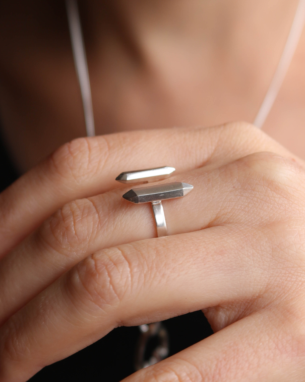 ANILLO PRISMA PLATA