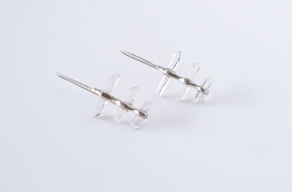 ARETES ESPINA CUARZO - PIEZA ÚNICA
