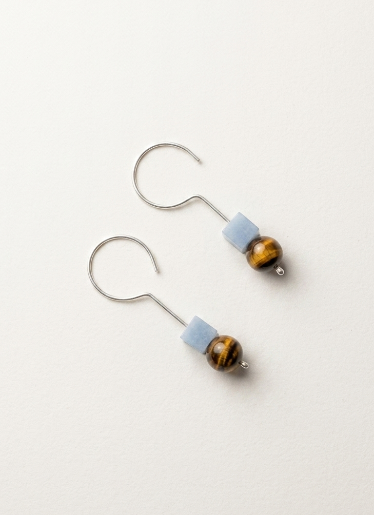 ARETES ANGELITA + OJO DE TIGRE